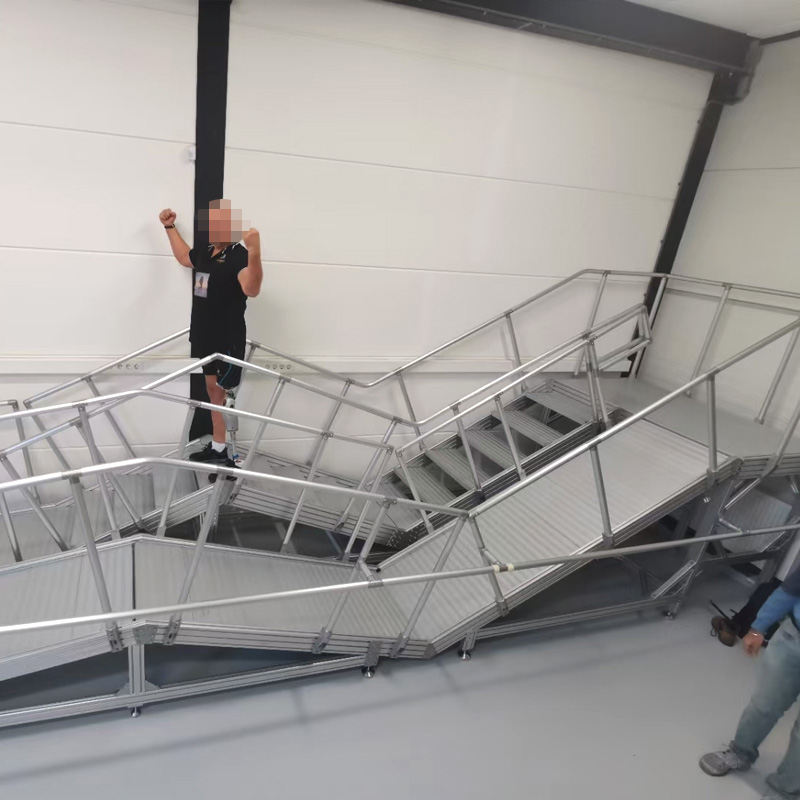 Escalera de escalera de plataforma de trabajo de aluminio de servicio de personalización de una parada